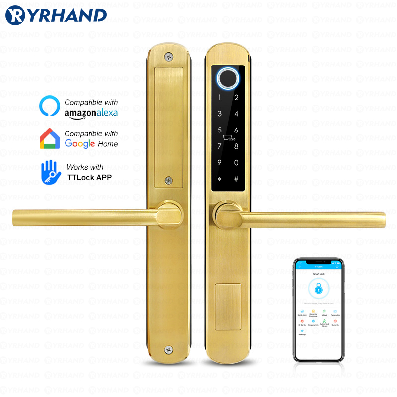 Furniture Sliding Door Hardware - IP66 Gold Edelstahl Schiebeglas Smart Lock
