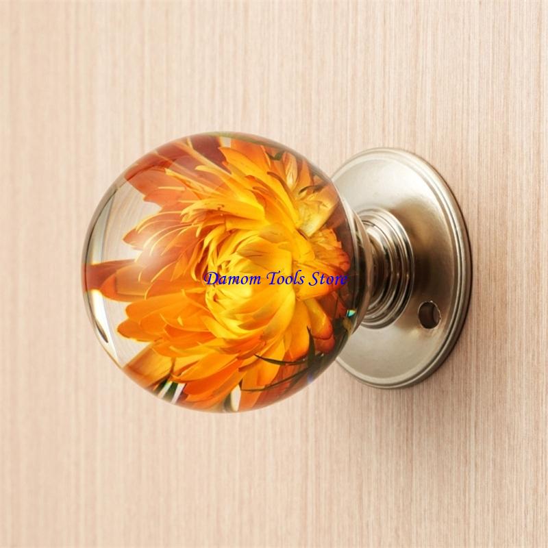 Unique Furniture Hardware Pulls - 57BE Einzigartiger Harz-Schrankknauf, Kleiderschrankgriffe, Kristallkugel, Türknauf,