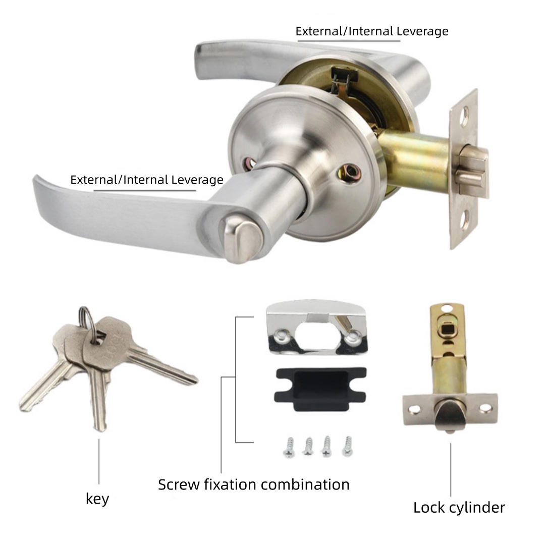 Furniture Sliding Door Hardware - Haushalt Türgriff Schloss Runde Sicherheit Privatsphäre