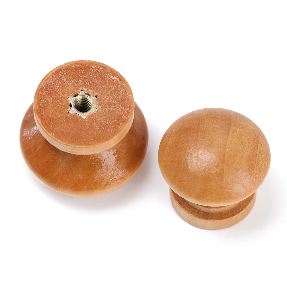 Cabinet Knob Round - 10 Stück/Lot runde natürliche Holz-Schubladenknöpfe, Schrankgriffe,
