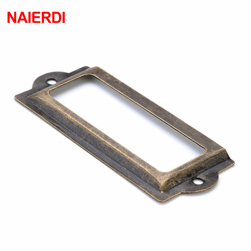 Furniture Hardware Names - NAIERDI 82*30mm Griff Antik Messing Metall