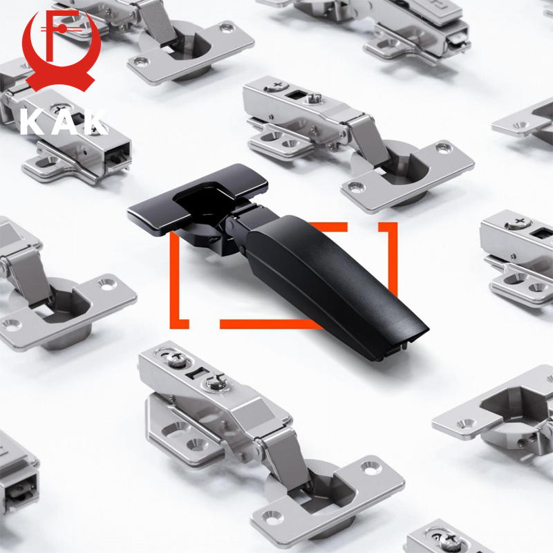 Furniture Hardware Black - KAK 2 Stück versteckte hydraulische Küchenscharniere,