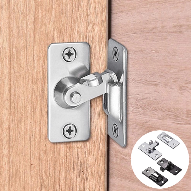 Furniture Sliding Door Hardware - 90-Grad-Scheunentor-Schloss aus Edelstahl, Sicherheitsriegel, Schiebetürschutz, Diebstahlsicherung