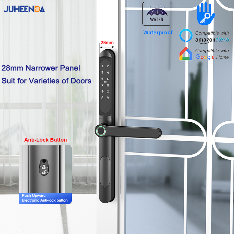 Furniture Sliding Door Hardware - Ttlock app smart aluminium türschloss wasserdichter