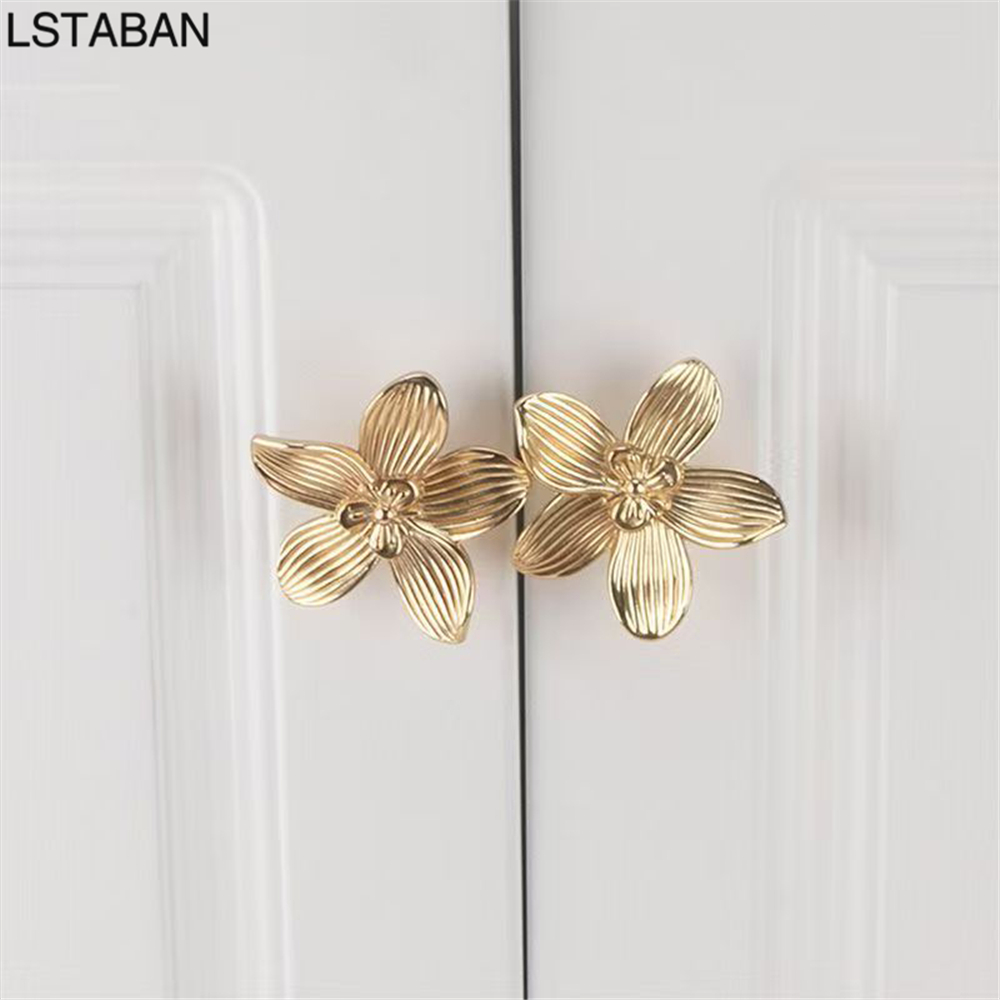 Blumenförmiger massiver golden – Furniture Hardware Black Bewertung und Preis