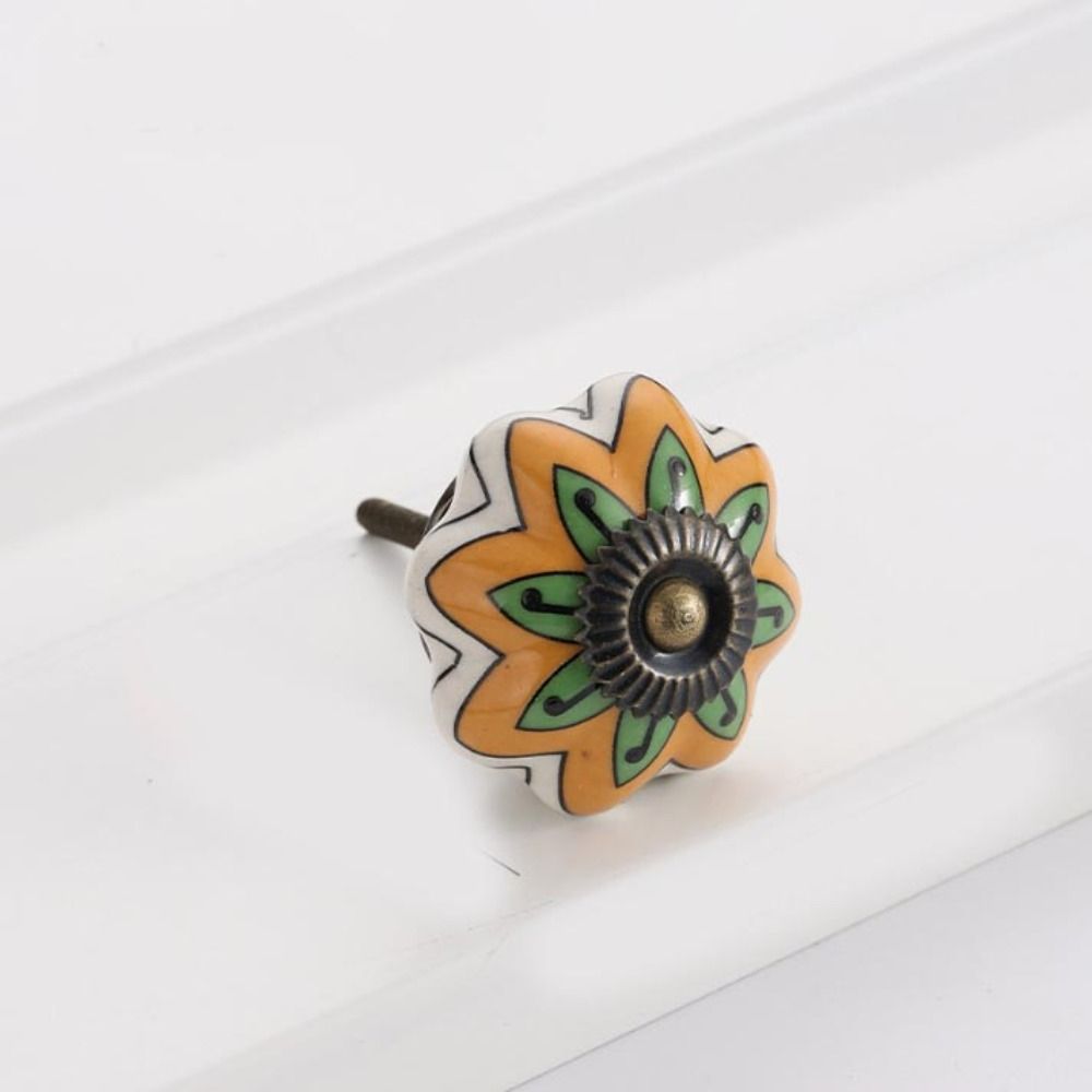 Retro Einloch-Keramik-Kürbisgr – Cabinet Knob Round Bewertung und Preis