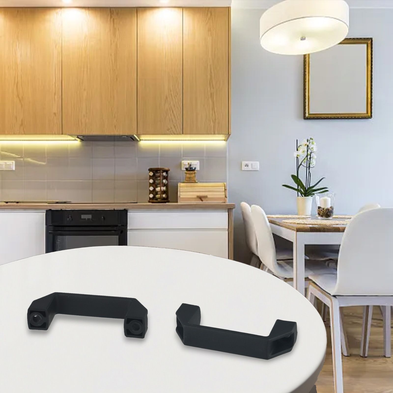 2PCS Verdickte Nylon Schrank T – Furniture Hardware Black Bewertung und Preis