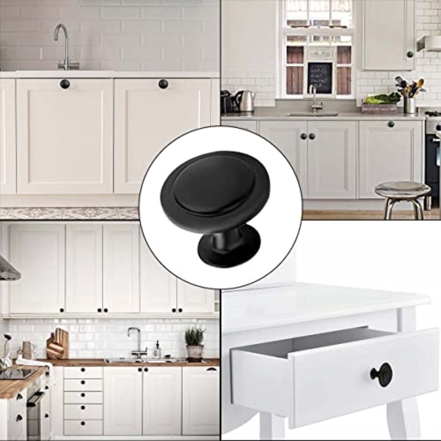 12er-Pack schwarze runde Schra – Cabinet Knob Round Bewertung und Preis