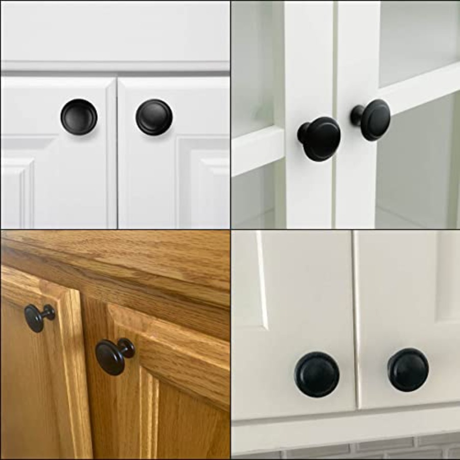 12er-Pack schwarze runde Schra – Cabinet Knob Round Bewertung und Preis