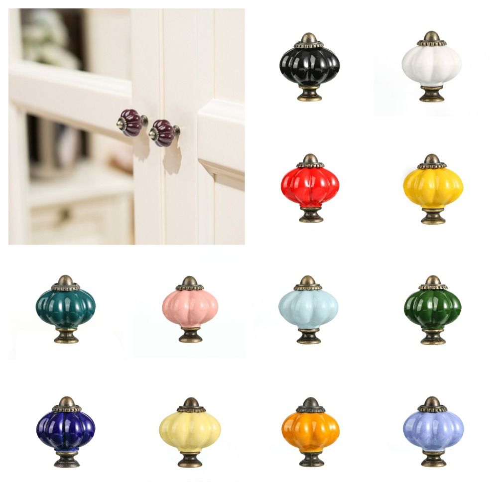 Einfacher Einloch-Keramik-Kürb – Cabinet Knob Round Bewertung und Preis